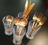Conjunto de Talheres em Aço Inoxidável Dourado (4 Peças)