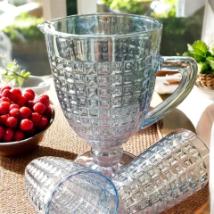 Jogo de Jarra com Copos Chevalier Azul Luster 7 peças L' Hermitage