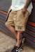 BERMUDA HIGH SARJA DETALHE BOLSO BEGE - comprar online