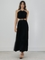 VESTIDO YOU FRESH MIDI RECORTES PRETO