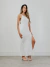 VESTIDO YOU MIDI ASSIMÉTRICO COM FENDA BRANCO - comprar online