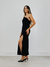 VESTIDO YOU MIDI ASSIMÉTRICO COM FENDA PRETO na internet