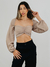 CROPPED OLD IS COOL MANGA LONGA AREIA - comprar online