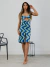 VESTIDO COLOR CUT-OUT FRANZIDO AZUL