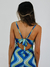 VESTIDO COLOR CUT-OUT FRANZIDO AZUL - loja online