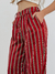 CALÇA ALFAIATARIA RETA LISTRADA BORDÔ - comprar online
