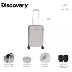 Valija Cabina Carry On 20 Pulgadas C/Gris - Negro - Discovery - comprar online