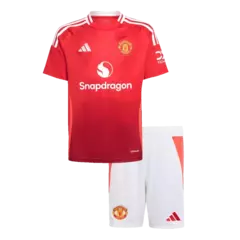 Kit Manchester United Titular 2024/25 Infantil - Adidas