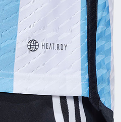 Camiseta Selección Argentina Titular Authentic 2023 Tres Estrellas + #10 Messi + Parche de Campeón - Adulto - tienda online