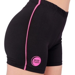 Calza Corta Bodytherm Voley Deportiva C/ Negro Ribete Rosa - Mujer