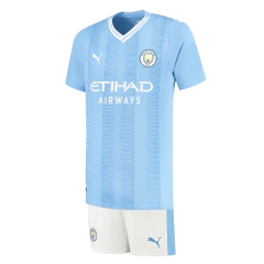Kit Manchester City Puma 2023/24 #19 J. Alvarez - Infantil - comprar online