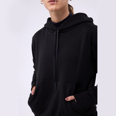 Buzo Hoodie Deportivo Basset Modelo Tokio C/ Negro - Mujer en internet