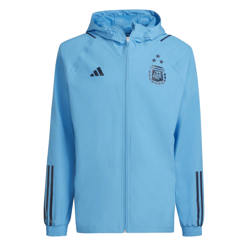Campera Selección Argentina Adidas TIRO 23 All-Weather 3 estrellas C/Celeste - Adulto