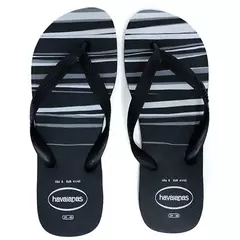 Ojotas Rayadas Blanco/Negro Adulto - Havaianas