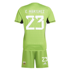Kit Arquero Selección Argentina Adidas 3 Estrellas 2022 + Parche Campeón del Mundo + #23 E. Martínez - Infantil en internet