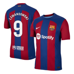 Camiseta De Fc Barcelona Titular Match Nike 2023/24 #9 Lewandowski - Adulto