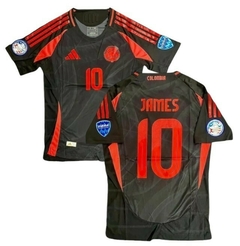 Camiseta Colombia Suplente 2024/25 #10 James + Parches Copa América Authentic - Adidas