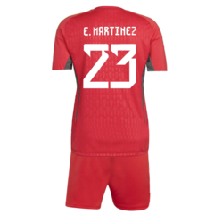 Kit Arquero Selección Argentina Adidas 3 Estrellas 2022 + Parche Campeón del Mundo + #23 E. Martínez C/Rojo - Infantil en internet