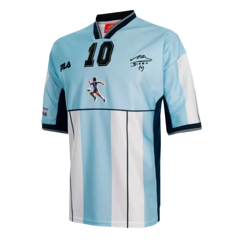 Camiseta Selección Argentina Fila Partido Homenaje A Maradona #10 Maradona 2001 - Adulto