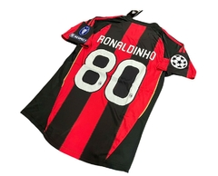Camiseta AC Milan Titular 2010/11 #80 Ronaldinho + Parches UEFA Champions League - Adidas - comprar online