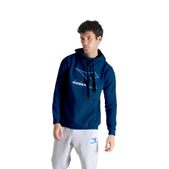 Buzo Hoodie Deportivo Diadora C/ Azul - Adulto