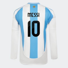 Camiseta Selección Argentina titular 2024 Versión jugador #10 Messi manga larga - comprar online
