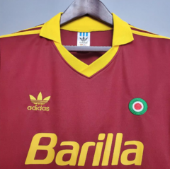 Camiseta AS Roma Titular 1991/1992 Adidas + Adulto + Retro + Fútbol - ByPlaysport