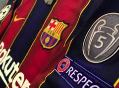 Barcelona Titular 2021 #10 Messi Aeroswift Paches UEFA Champions League - Nike - tienda online