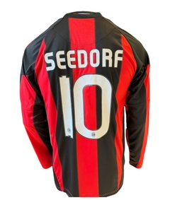 Camiseta AC Milan Titular 2010/11 #10 Seedorf Manga Larga + Parches UEFA Champions League - Adidas en internet