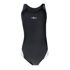 Malla Natación Ez Life C/ Recortes Elastizada Negro/gris