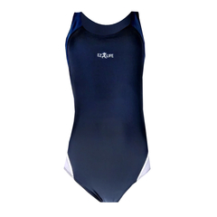 Malla Natación Ez Life C/ Recortes Elastizada Azul-Gris