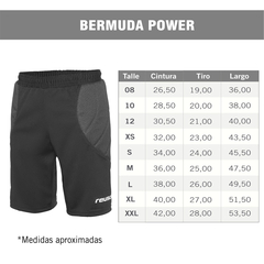 Bermuda Arquero Reusch Power C/ Negro - Infantil - ByPlaysport