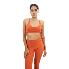 Top Deportivo Basset Colors Naranja Ladrillo - Mujer