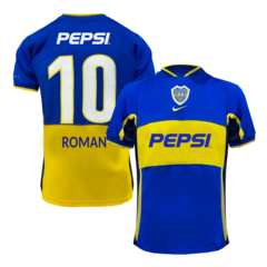 Camiseta Boca Juniors Titular Nike 2002 #10 Román - Adulto