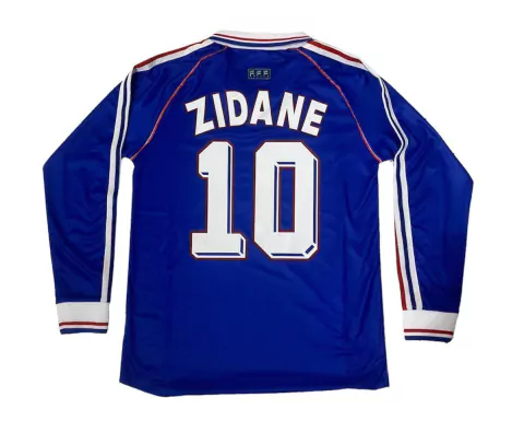 Camiseta Francia titular 1998 #10 Zidane manga larga