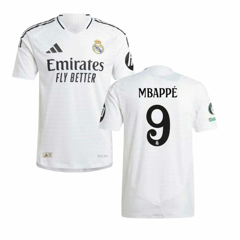 Camiseta Real Madrid Titular 2024/2025 Authentic #9 Mbappé - Adidas