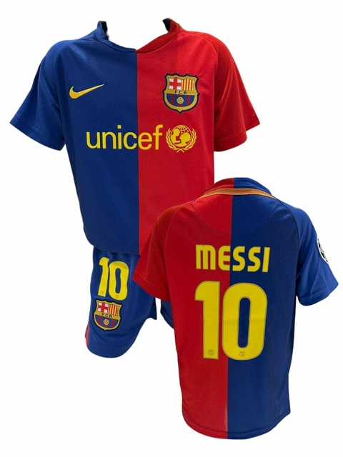 Kit Barcelona Titular 2009 #10 Messi Infantil - Nike