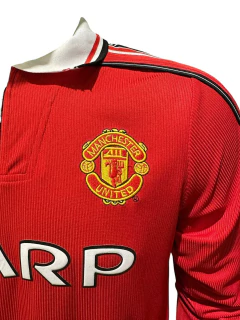 Camiseta Manchester United 1998-2000 #7 Beckham Manga Larga - Umbro - ByPlaysport