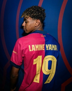 Camiseta FC Barcelona Titular 2024/2025 #19 Lamine Yamal Match - Nike