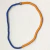 Colar modular com Paetês Reutilizados bicolor azul royal e laranja - estúdio marcha na internet