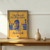 Arte de um disco do Zeca Pagodinho, com fundo amarelo e texto azul, apresentando a frase "Um Disco do Zeca Pagodinho e um dia tranquilo".