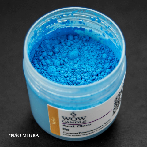Pigmento em pó para velas Azul Claro - 8 gramas