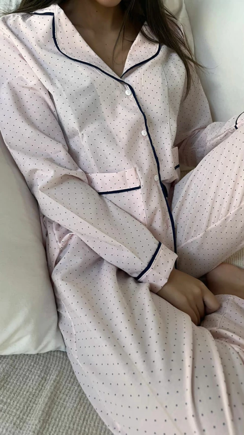 Pijama Pintitas Rosa Largo - comprar online