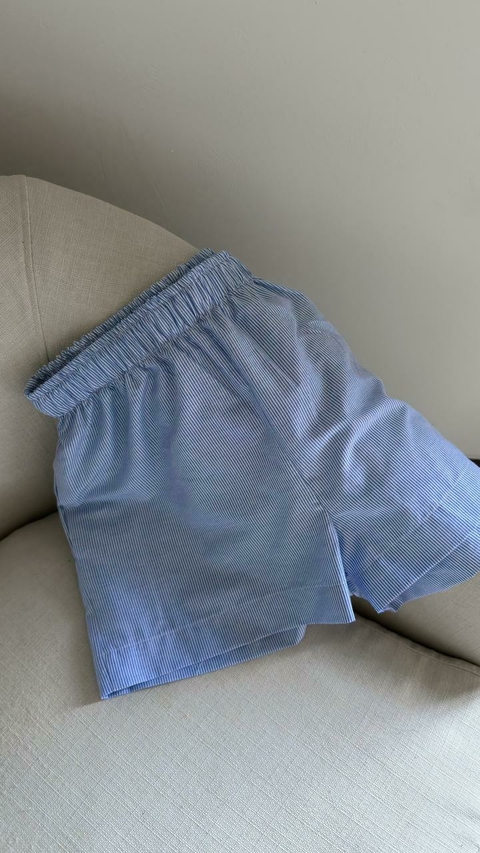 Short Rayé Azul