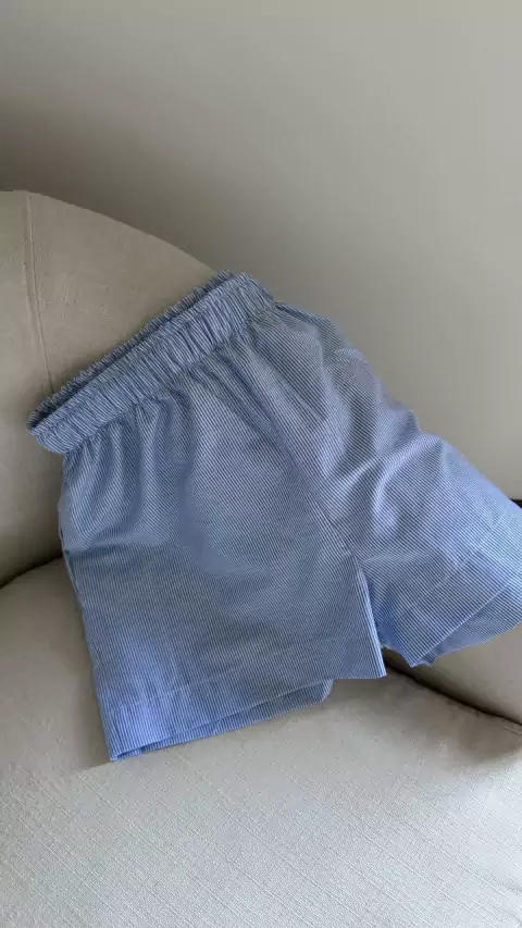 Short Rayé Azul