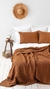 Cubre cama waffle Panal - Canela Terracota