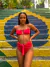 Imagem do hotpants leblon dupla face - vermelho / rosa