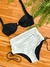 Imagem do Hotpants Trancoso dupla face - preto / off white