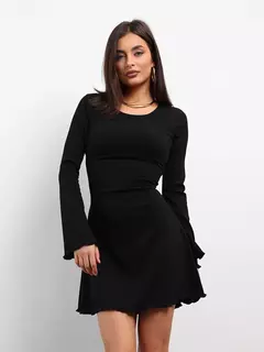 Vestido corset corto NEGRO - Edna Modas
