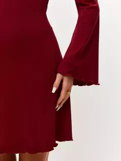 Vestido corset corto BORDO - tienda online